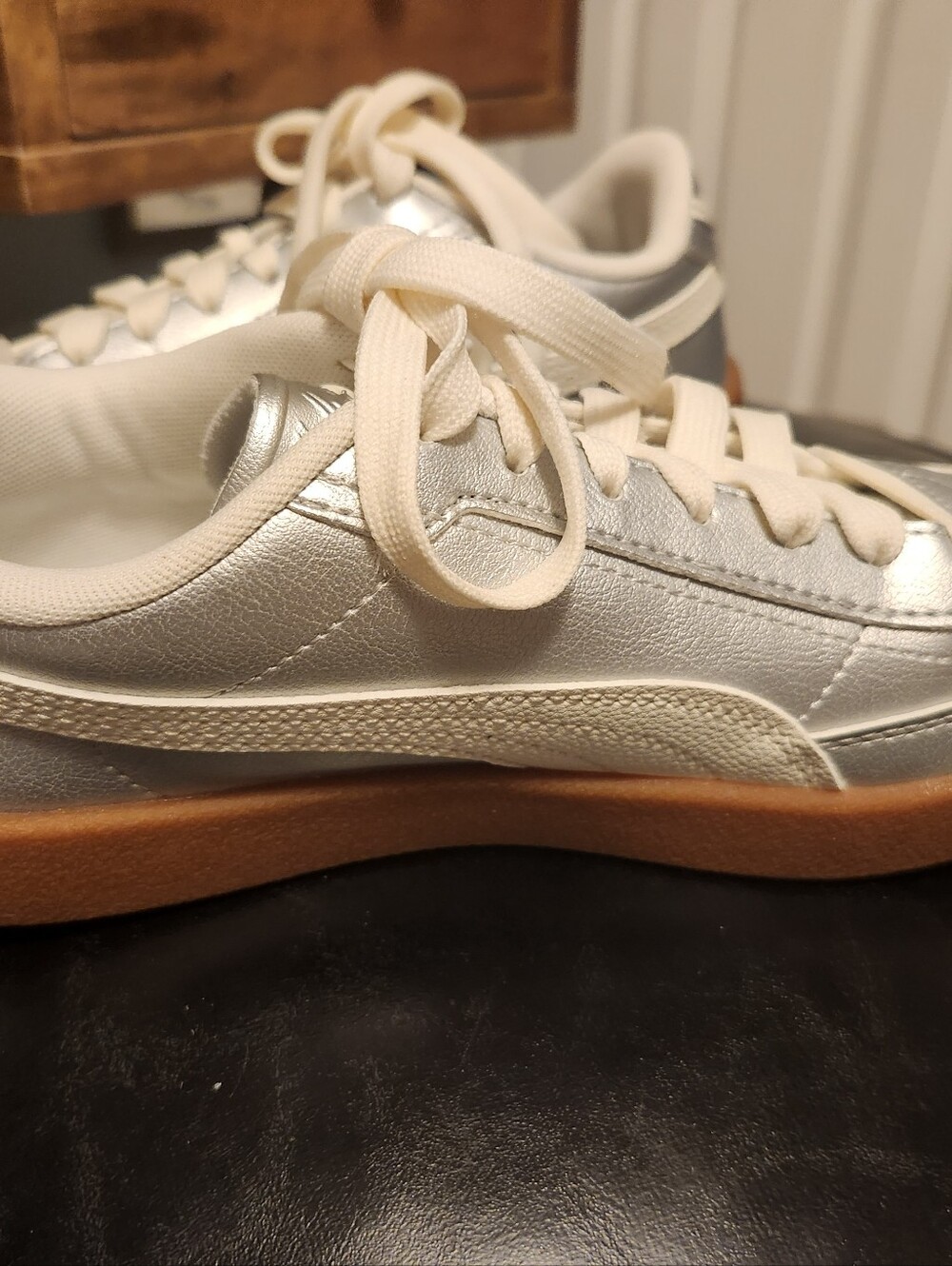 Puma Club Era II Womens Size US Size 7 Silver Sneakers - Picture 4 of 15